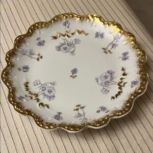 Limoges LS & S France Scalloped Plate Decor.